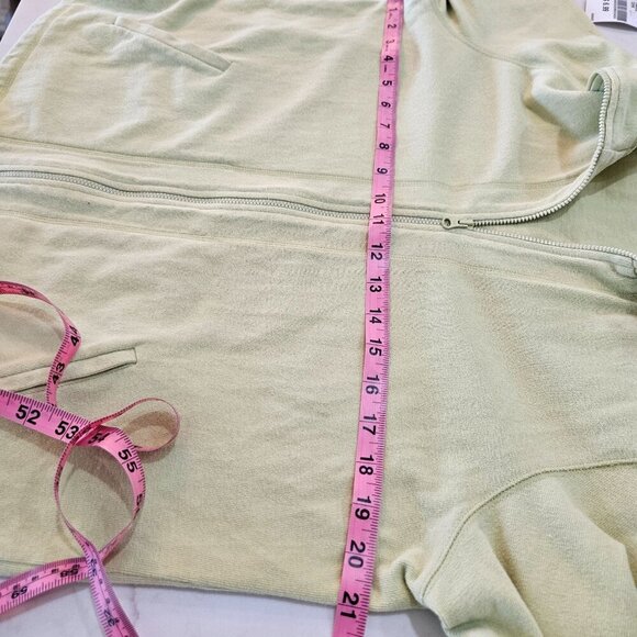 Eileen Fisher Petite Large PL Light Green Organic Cotton Full Zip Jacket - Picture 8 of 9